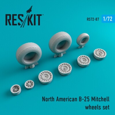 1/72 Reskit RS72-0087 B-25 Mitchell Wheels Set