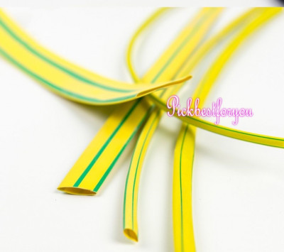 5 Meters 13mm Yellow & Green 2:1 Heat Shrink Tubing – Flame Retardant, 600V Rated For Cable Marking & Insulation