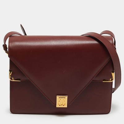 Cartier Must de Cartier Envelope Red Leather Shoulder Bag