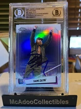 Sami Zayn WWE Signed 2021 Topps Chrome Refractors #67 Beckett Auto Authenticated