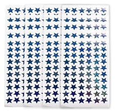 Blue Holographic Glitter Star Stickers - 1200pcs - Blue