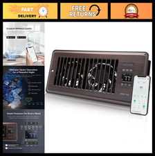 Super Quiet Register Booster Fan for 4"x10" Vents, WiFi Control, Dual Thermostat