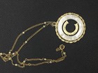 Vintage Gold-Tone and Faux Pearl BSK B.S.K. Initial Letter C Pendant Necklace — photo 6