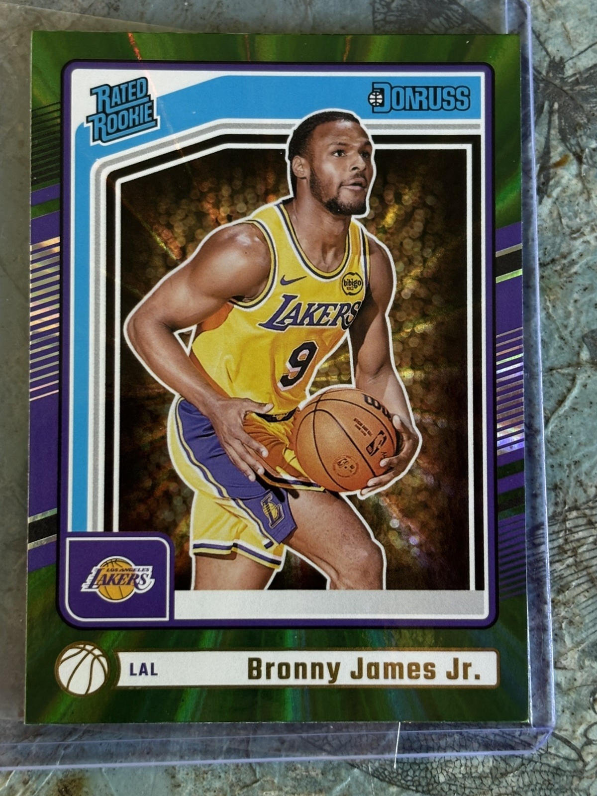 2024-25  PANINI DONRUSS BRONNY JAMES JR. HOLO GREEN LASER #243