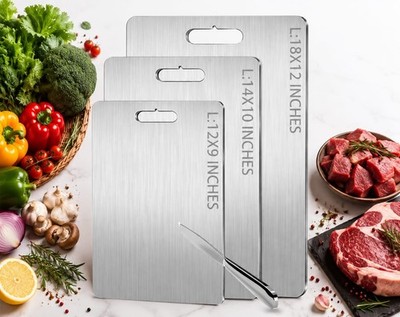 Titanium Cutting Board 14*10  100% Pure titanium Double Sided chopping  board