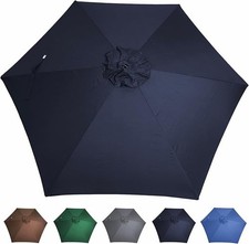 9ft Patio Umbrella Replacement Canopy top cover 6 ribs Waterproof UV