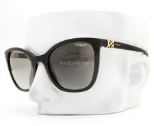 Vogue Sunglasses Polished Black Gold Clear Crystals VO 5243-SB W44/11 with Case
