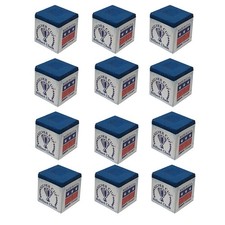 Silver Cup Pool Cue Chalk for Billiards and Snooker Royal Blue 1 Dozen