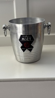 Moet & Chandon Vintage French Made Silber Champagner Eiskübel um 1980 Logo