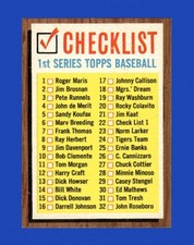 1962 Topps Set-Break # 22 Checklist 1 NM-MT OR BETTER *GMCARDS*
