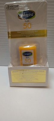 Cetaphil SPF 50 Sheer Mineral Sunscreen Stick Broad Spectrum 0.5 oz PACK OF 3!!