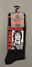 Rambo Crew Socks Men's One Size Black Red Graphic Print