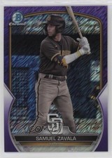 2023 Bowman Chrome Prospects Purple Shimmer Refractor 221/250 Samuel Zavala