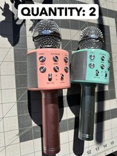 EUC 2-pack lot ART SOUND Bluetooth Karaoke Microphone Blue Pink AR460TWS