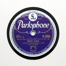 Jazz 78 - Louis Armstrong Hot Seven "Willie The Weeper" (EE+) Parlophone R-2393