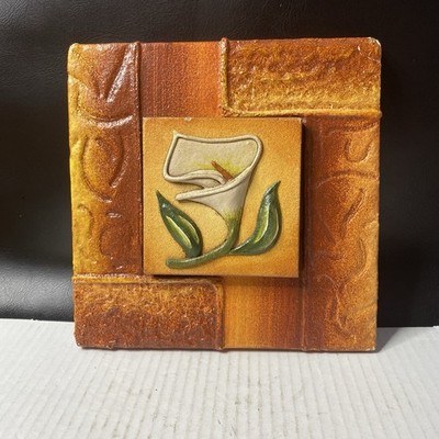 Beautiful Tulips Yellow Floral Glazed Tile - Heavy Unique