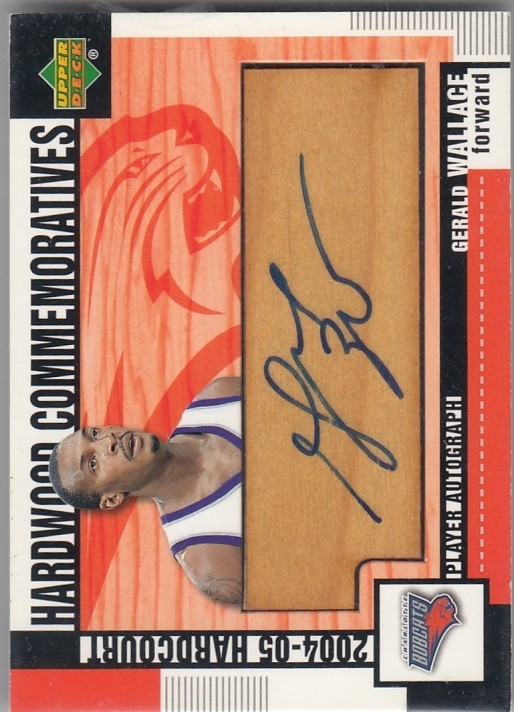 2004-05 Upper Deck Hardcourt Hardwood Commemoratives Gerald Wallace Autograph