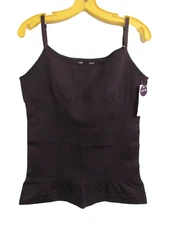 Empetua Shaper-mint Cami Tank Top 4XL Black Scoop Neck Smoothing Tummy Control