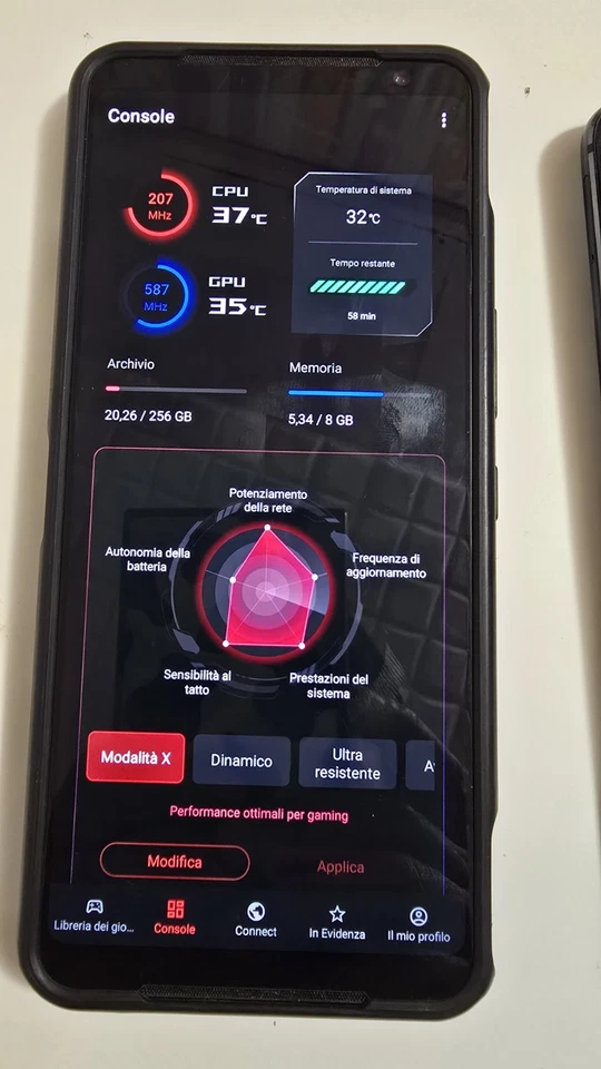 asus rog phone 3 Strix gamer 8gb ram 256gb blocco x2 legge sotto - Immagine 2 di 4