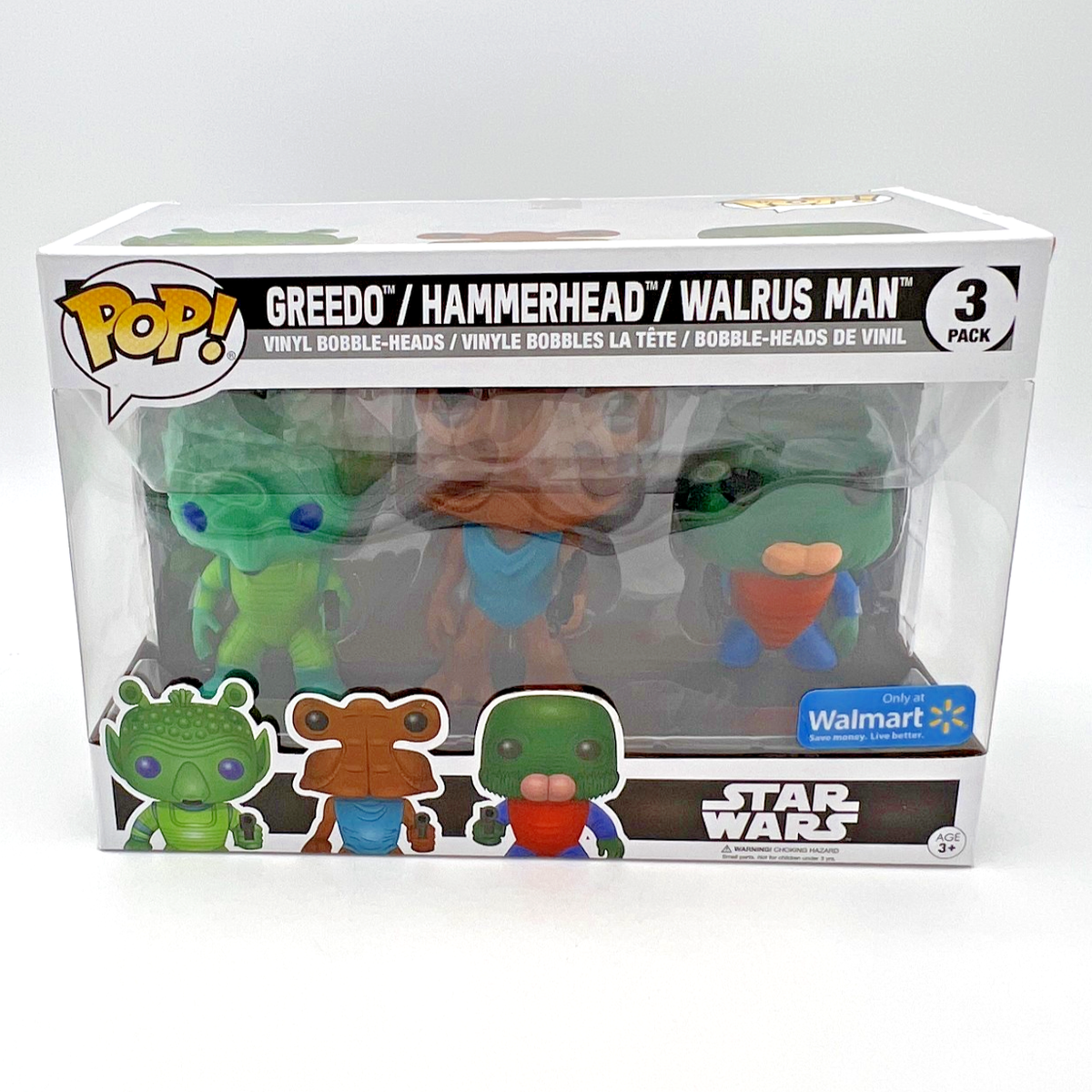 Funko POP! Star Wars GREEDO • HAMMERHEAD • WALRUS MAN 3-Pack
