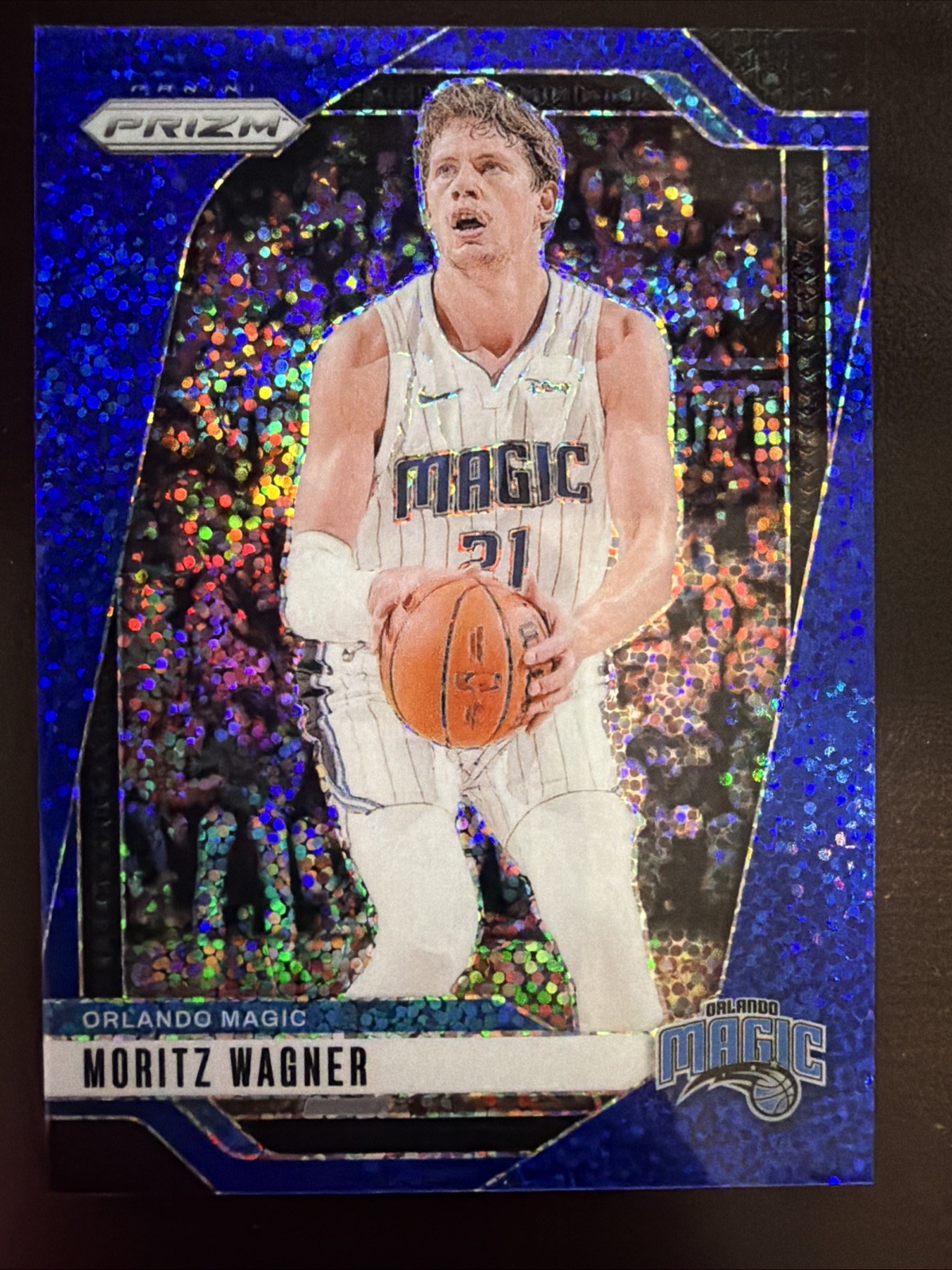 2024-25 Panini Prizm Moritz Wagner #116 Blue Sparkle Prizm /144