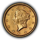 1853 G$1 Liberty Head Gold Dollar - Authentic US Coin - AU/UNC - SKU-G6011