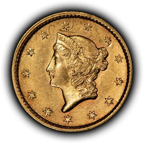 1853 G$1 Liberty Head Gold Dollar - Authentic US Coin - AU/UNC - SKU-G6011