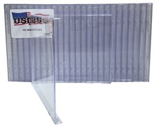 100 USDISC CD Jewel Cases Standard 10.4mm, No Tray Clear Lot