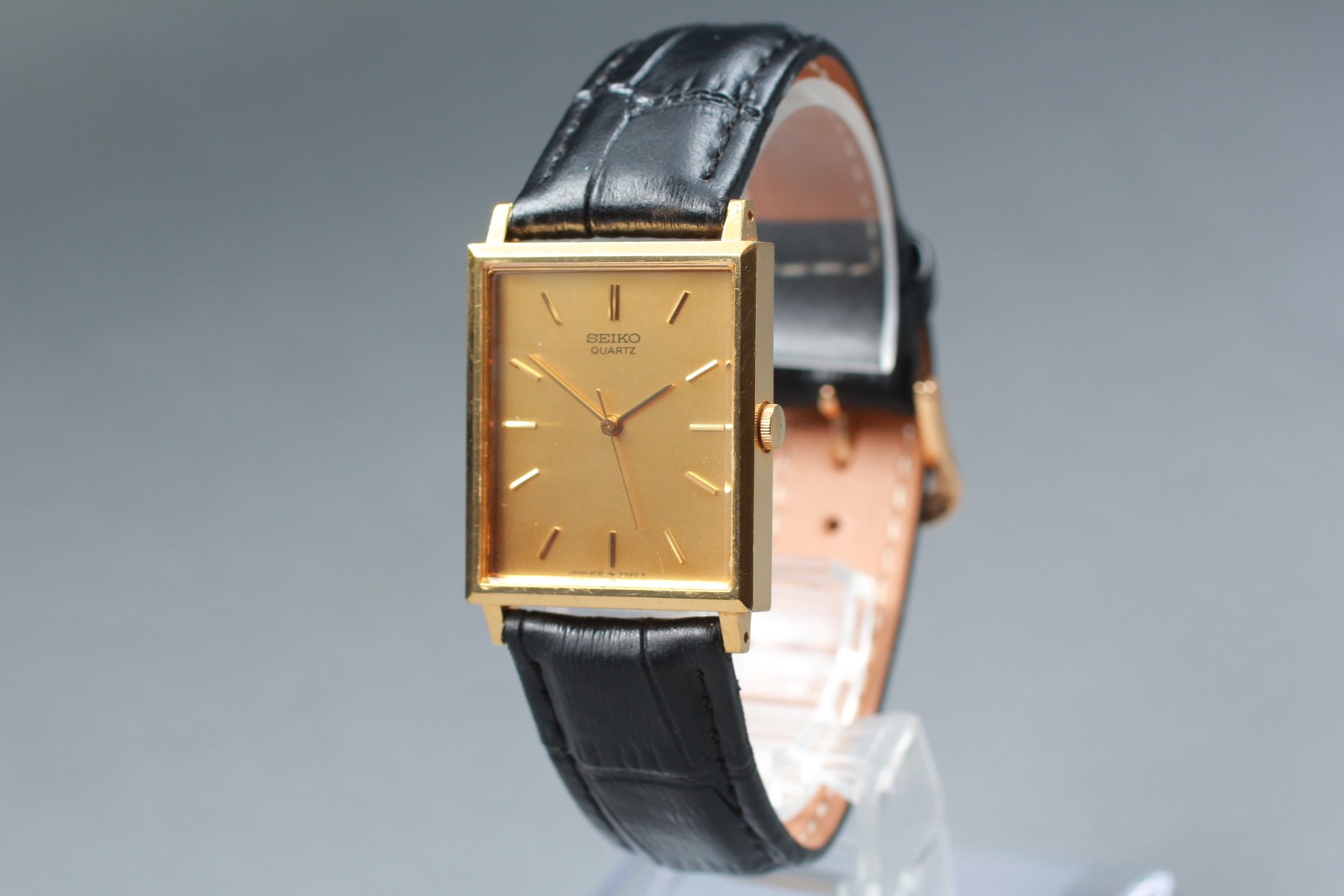 [Near MINT] SEIKO Chariot 2C21-5180 Gold Dial Tank Quartz Men’s Vintage Watch