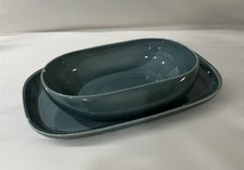 Russel Wright - American Modern Steubenville - Seafoam Serving Bowl & Plate