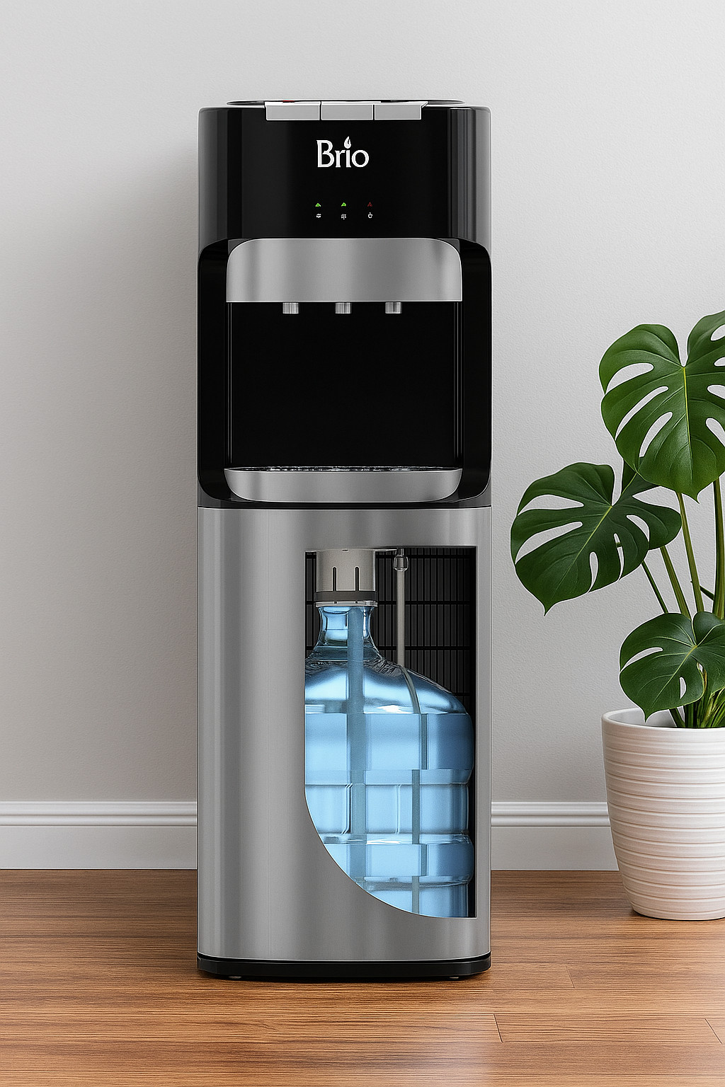 Dispensador de enfriador de agua de carga inferior para botellas de 5 galones - 3 temperaturas con