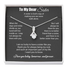 To My Sister Necklace, Brother to Sister, Birthday gift For Sister from Brother