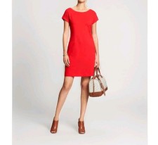 Banana Republic Gap Roll Short Sleeve Mini T-shirt Dress 100% Cotton Red Small