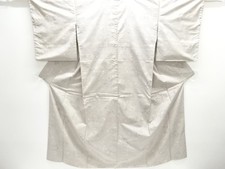 7679602: JAPANESE KIMONO / OSHIMA TSUMUGI / WOVEN FLOWER ARABESQUE / 5MARUKI