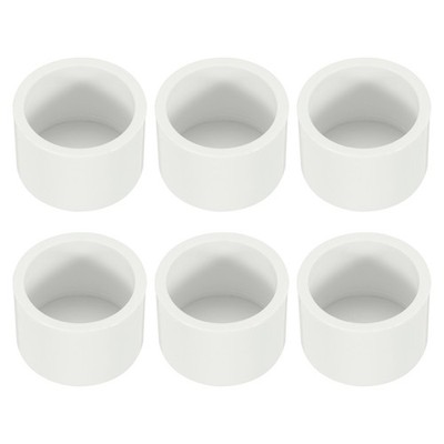 3/4'' PVC Rohr Endkappe Fitting, 6er Pack Möbelqualität Rohrstecker Adapter, Weiß