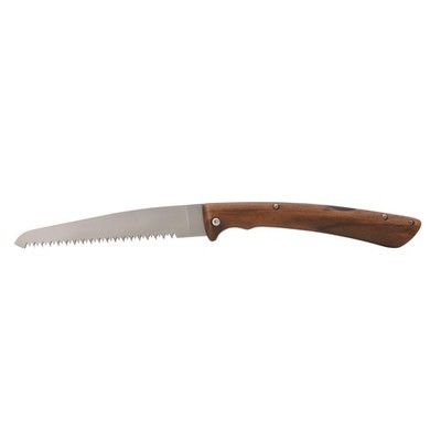 Klappsäge Edelstahl Walnuss-Griff Back-Lock Arretierung Bushcraft Outdoor Holz