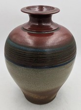 JIM ROBISON? LARGE STUDIO POTTERY STONEWARE VASE UNSIGNED 20TH CENTURY