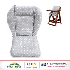 Thick Baby High Chair Cushion Liner Pad, Soft Breathable Fashion Gray Cover