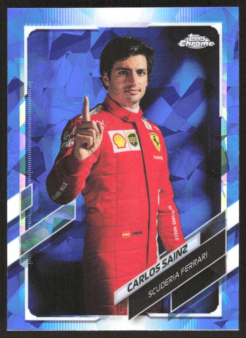 CARLOS SAINZ 2021 TOPPS CHROME SAPPHIRE FORMULA 1 #12 FERRARI
