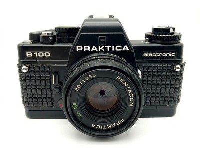 Praktica B100 electronic + Pentacon 50mm f/2.4 Kit Set Analog SLR 35mm Kamera