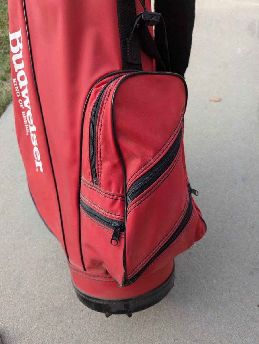 Budweiser Bud King of Beers Vintage Red Golf Bag Made In USA | eBay