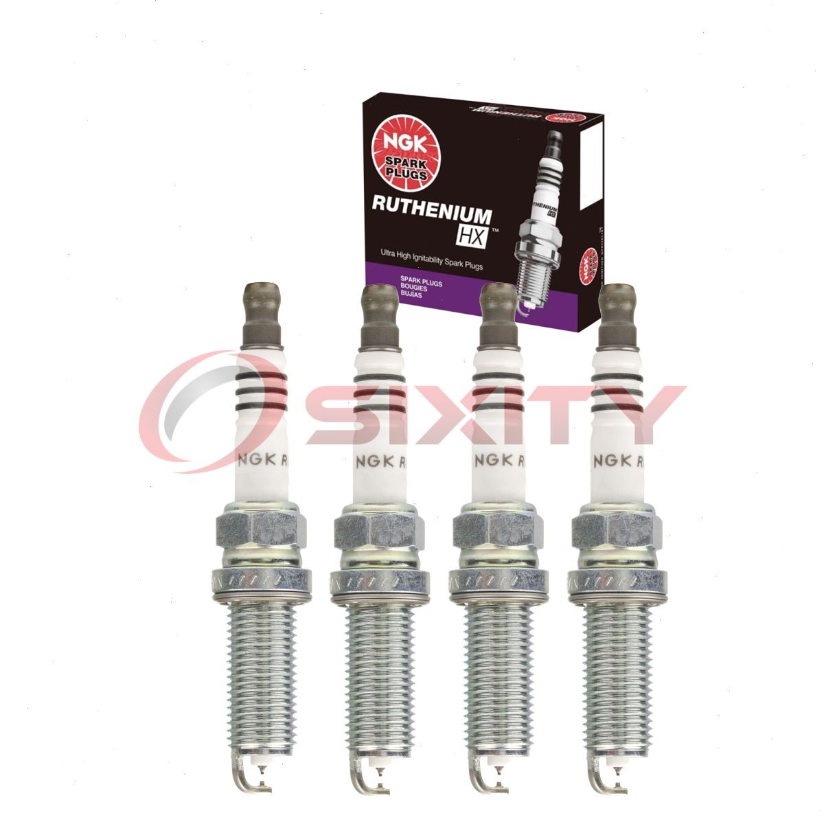 4 pcs NGK Ruthenium HX Spark Plugs for 2010-2015 Toyota Prius 1.8L L4 - ih