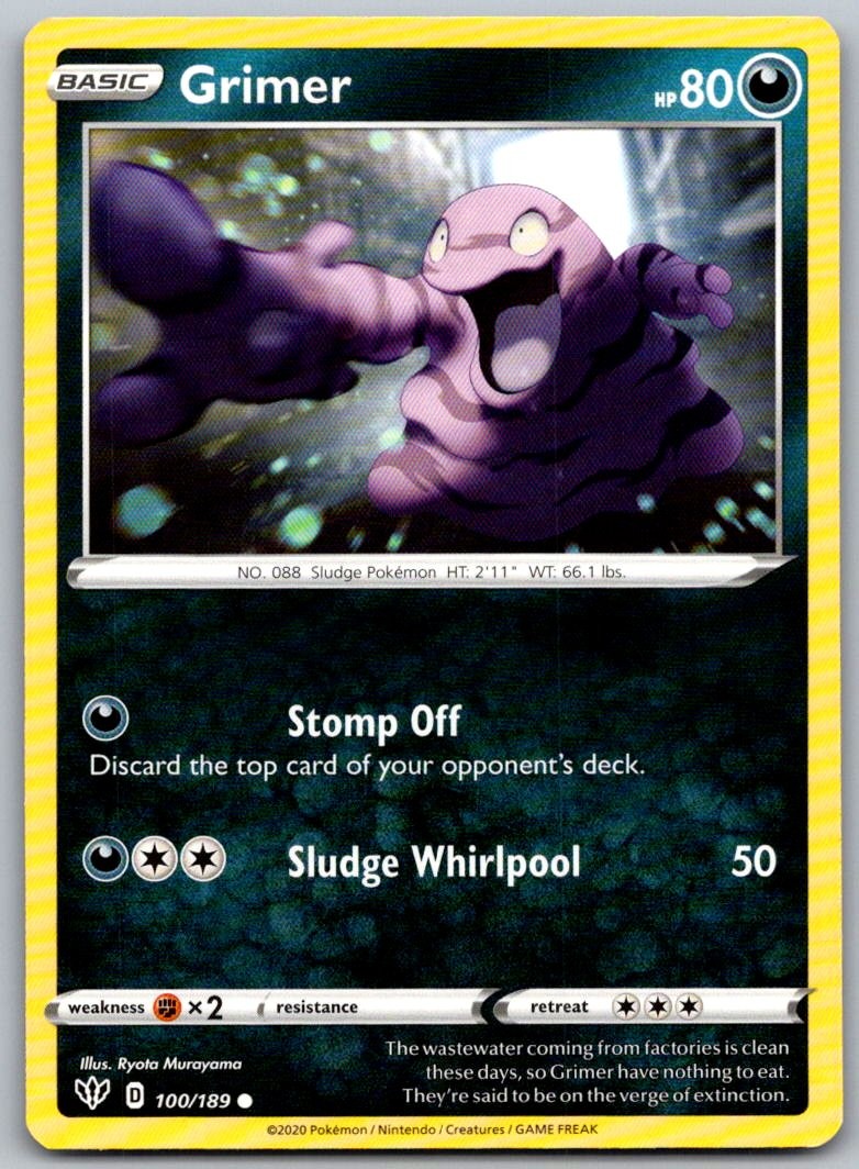 Grimer 100/189 C Darkness Ablaze MP