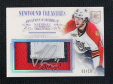 2013 National Treasures Newfound Jerseys 5/10 Jonathan Huberdeau Patch Auto lb9