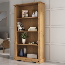 Corona Bookcase Pine Medium - Mexican Solid Wood Living Room