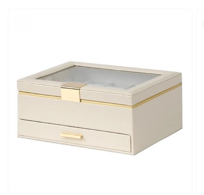 ProCase Watch Case For Women, 10 Slot Watch Box Organizer, Jewelry Case Beige 