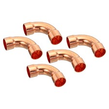 5pcs 5/8 inch Elbow Copper Pipe Fitting 90 degree Welding Plumbing Connector