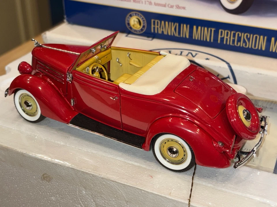 Franklin Mint 1936 Ford Cabriolet (Red) Limited Edition Excellent - Image 4 of 4