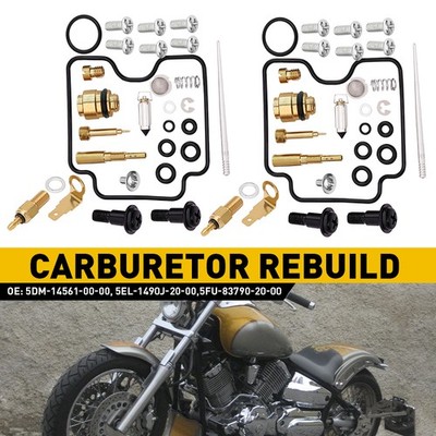 Set-2 CARBURETOR REBUILD KIT For Yamaha V-STAR 1100 XVS1100 Carb O-ring Heater