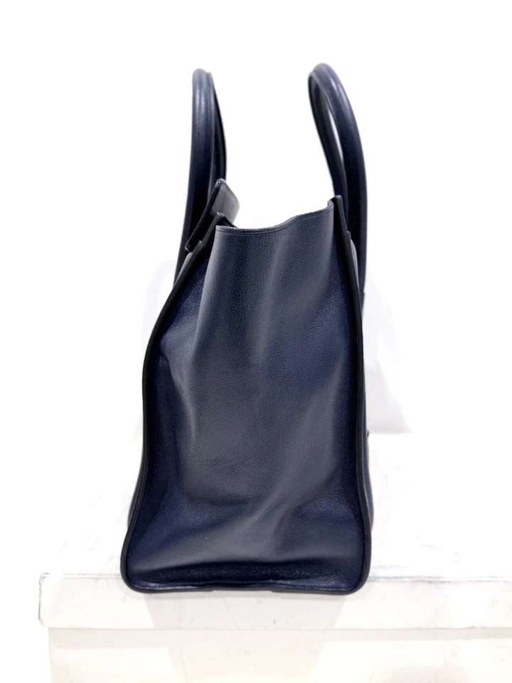 *XMAS SALE*CELINE DARK NAVY BLUE MINI 30cm Drummed Calf Luggage Bag - Image 4 of 4